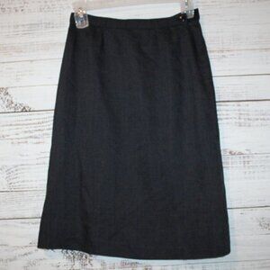 Vintage JAEGER Black Long Suit Skirt Size 12